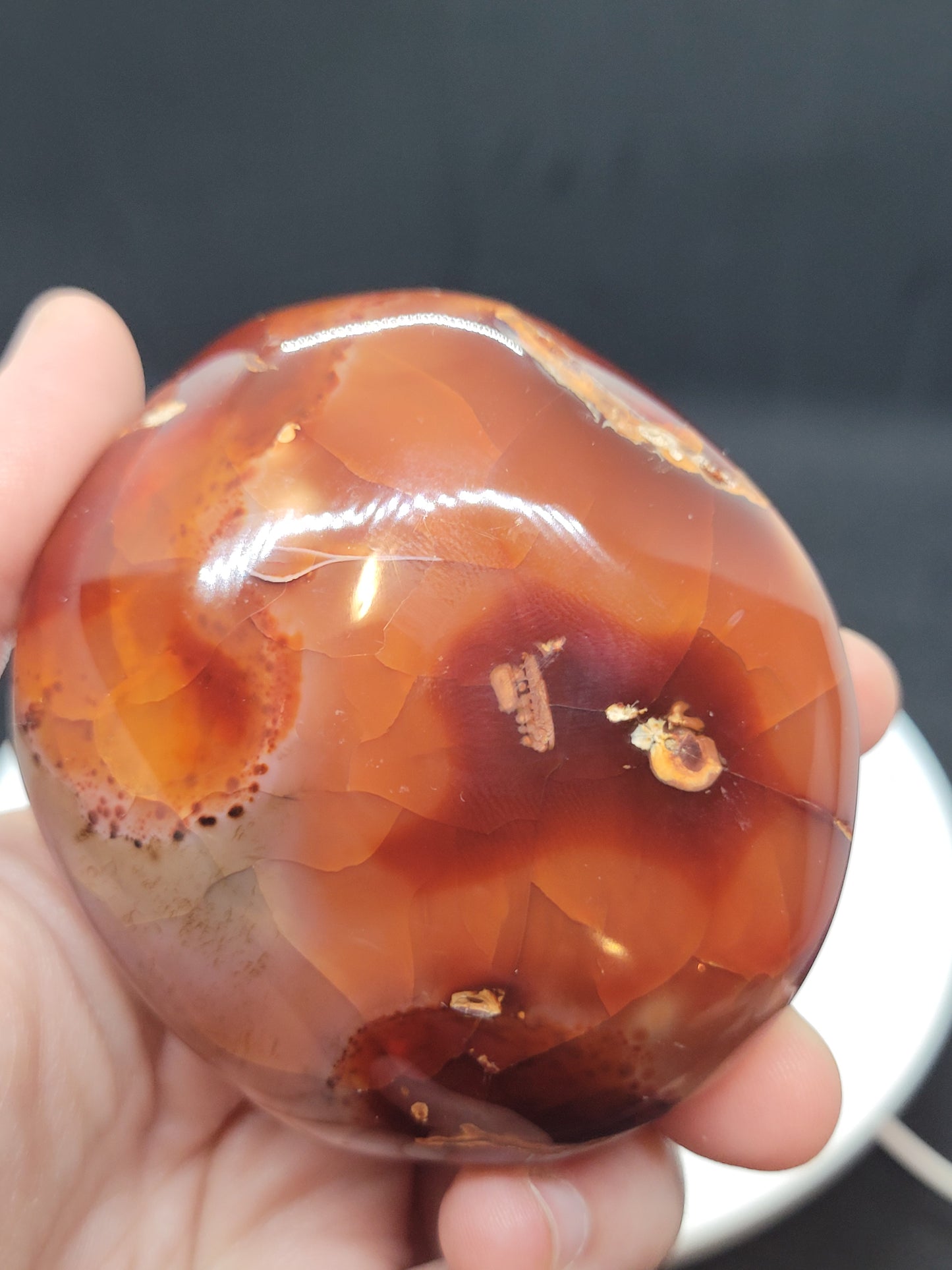 Carnelian Palm Stone - Chunky