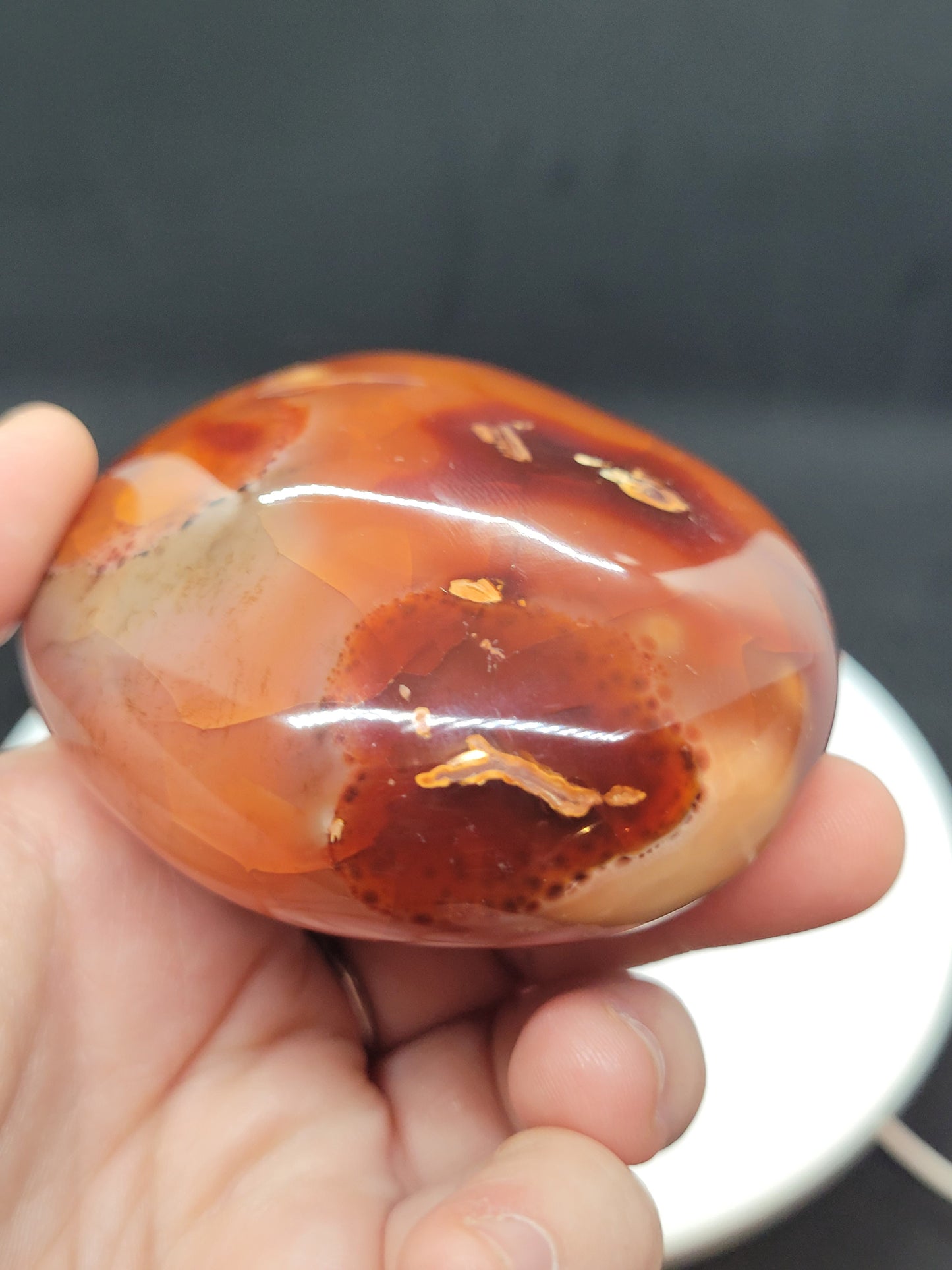 Carnelian Palm Stone - Chunky