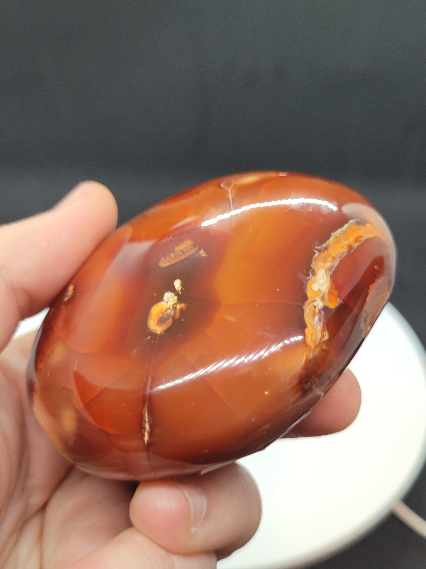 Carnelian Palm Stone - Chunky