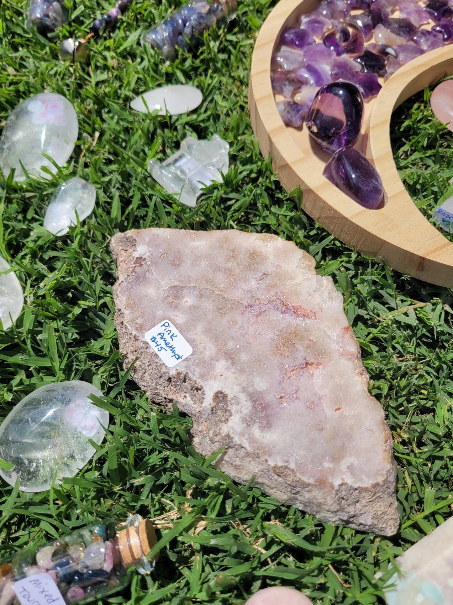 Pink Amethyst Druzy Slab