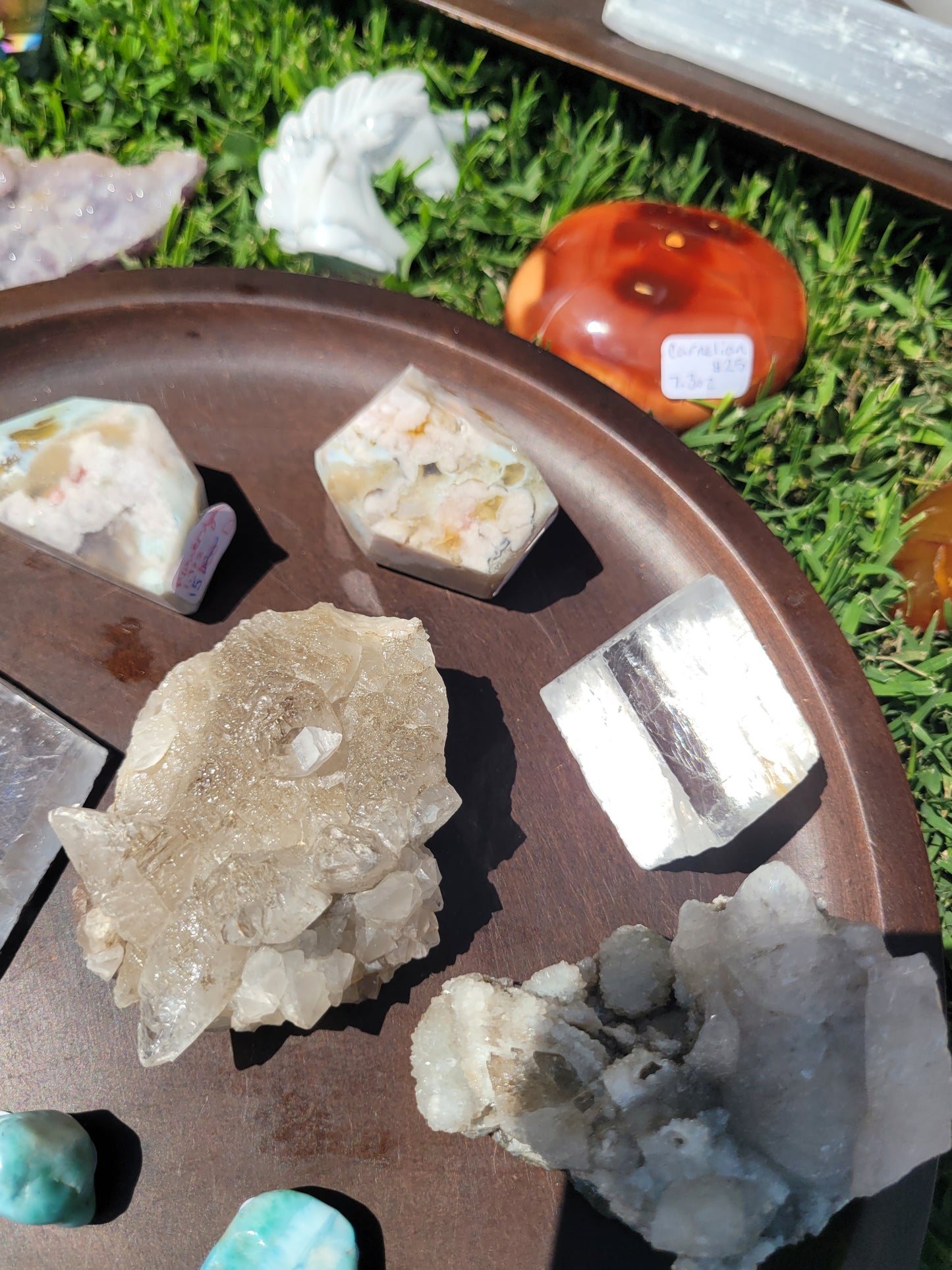Fluorescent Dog Tooth Calcite Specimens - Albert's Mountain - Lesotho - Africa
