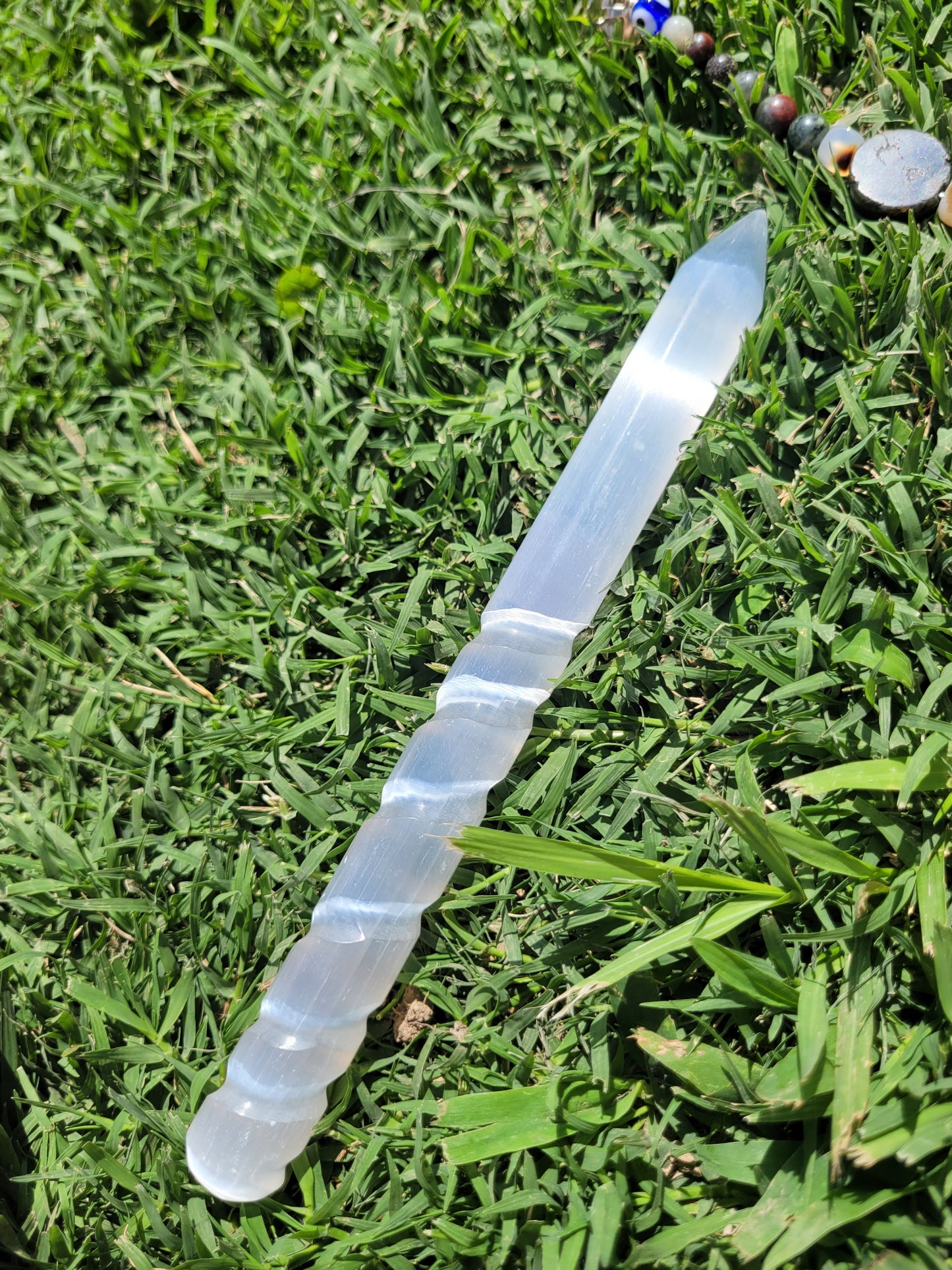 Satin Spar Scrying Wand
