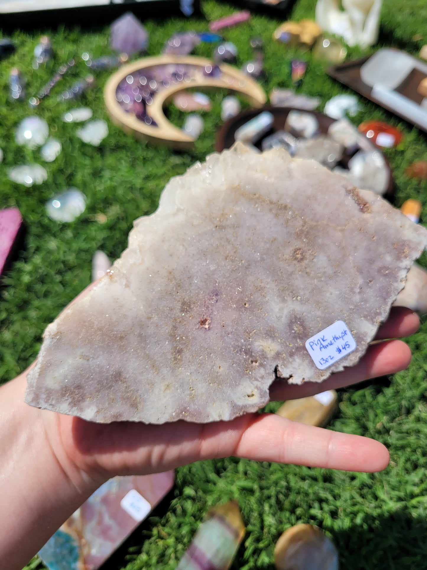 Pink Amethyst Druzy Slab