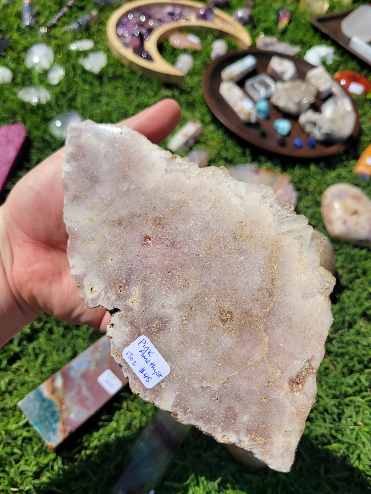 Pink Amethyst Druzy Slab
