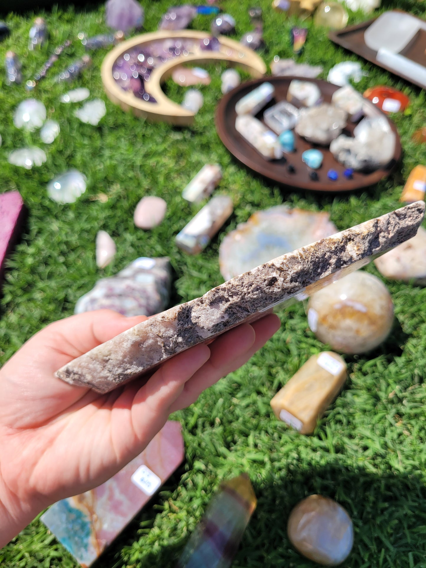 Pink Amethyst Druzy Slab