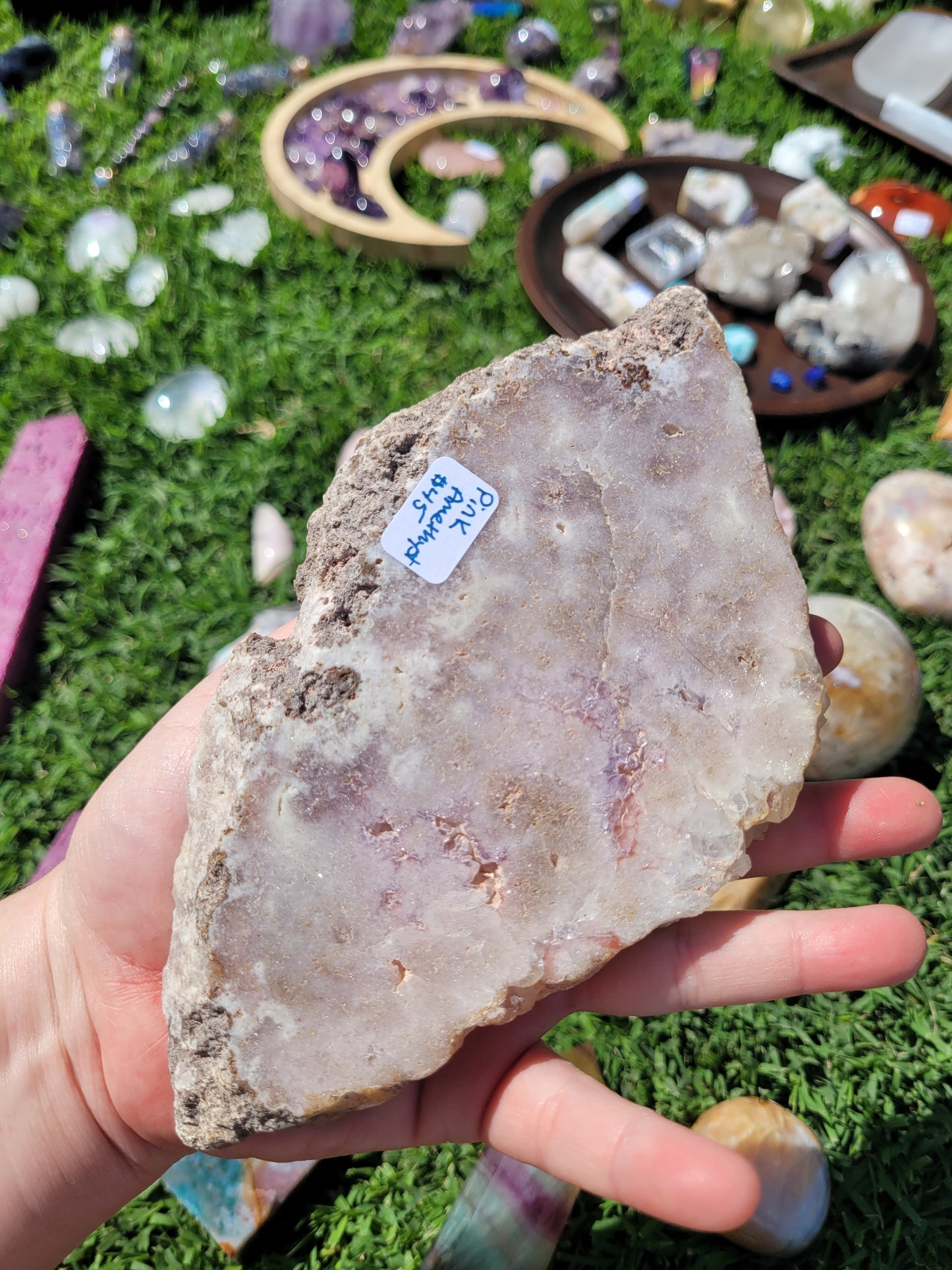 Pink Amethyst Druzy Slab