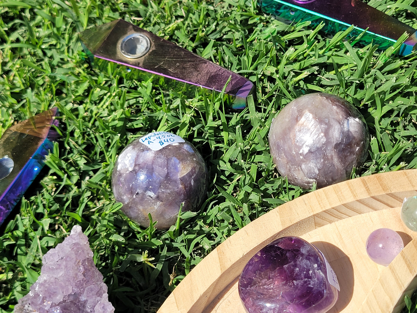 Lepidolite Spheres - High Quality