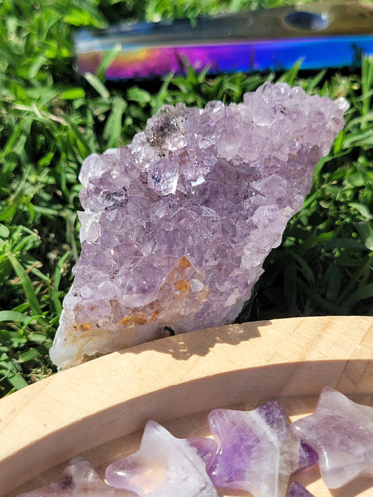 Raw Amethyst Point Cluster - "Tooth" - Specimen