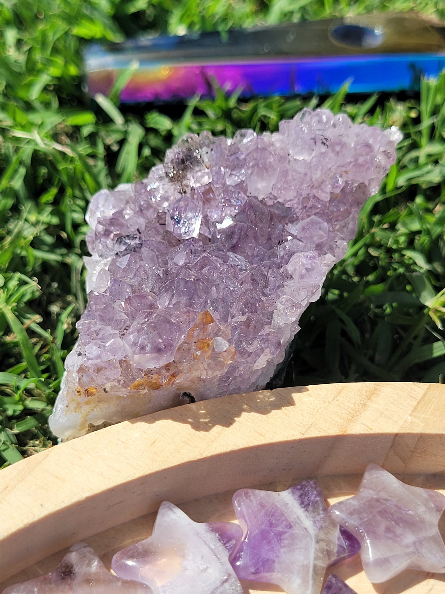 Raw Amethyst Point Cluster - "Tooth" - Specimen