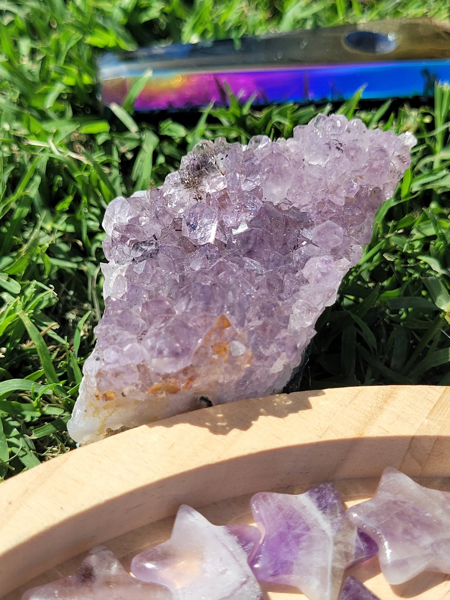 Raw Amethyst Point Cluster - "Tooth" - Specimen