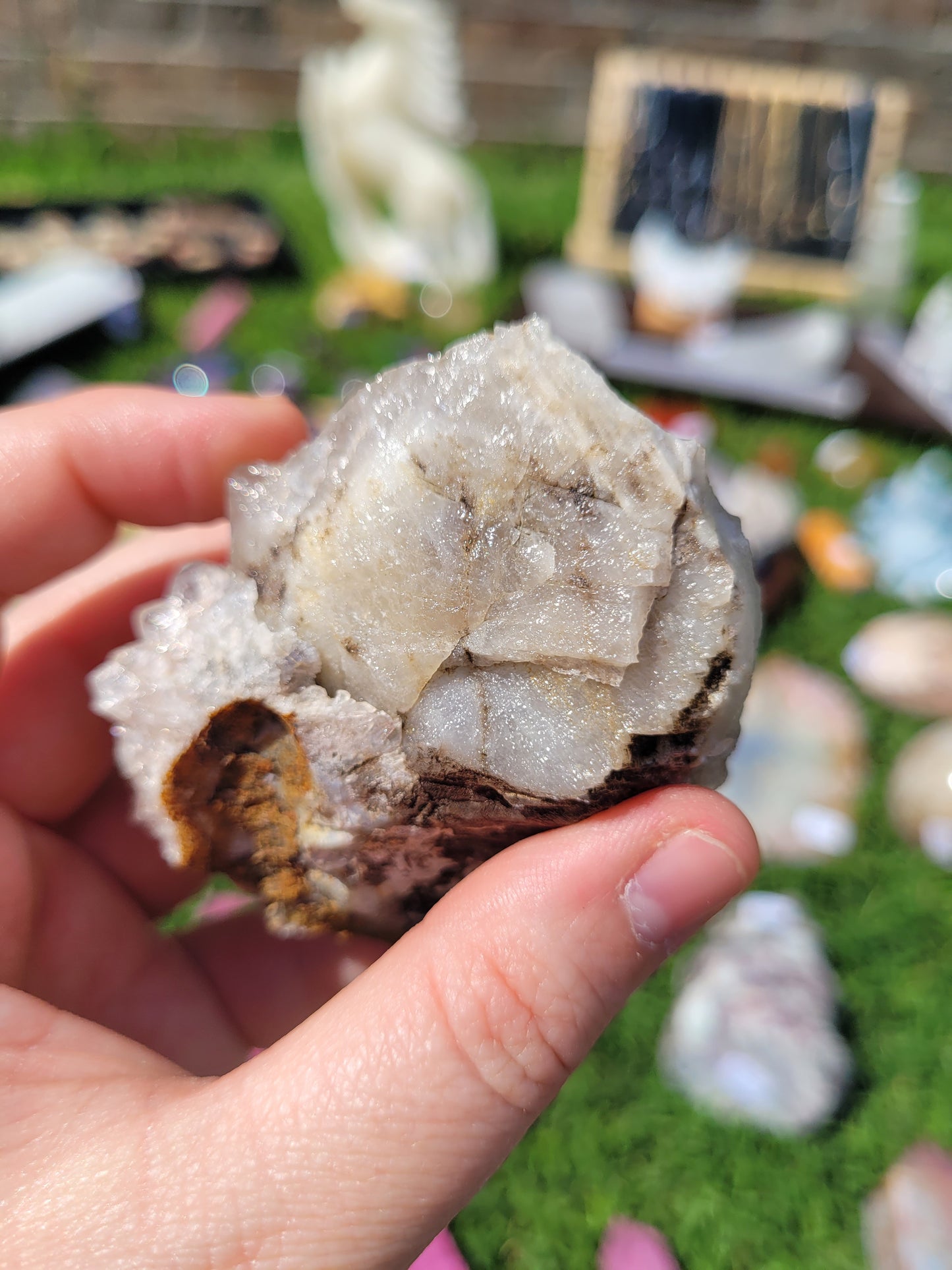 Fluorescent Dog Tooth Calcite Specimens - Albert's Mountain - Lesotho - Africa