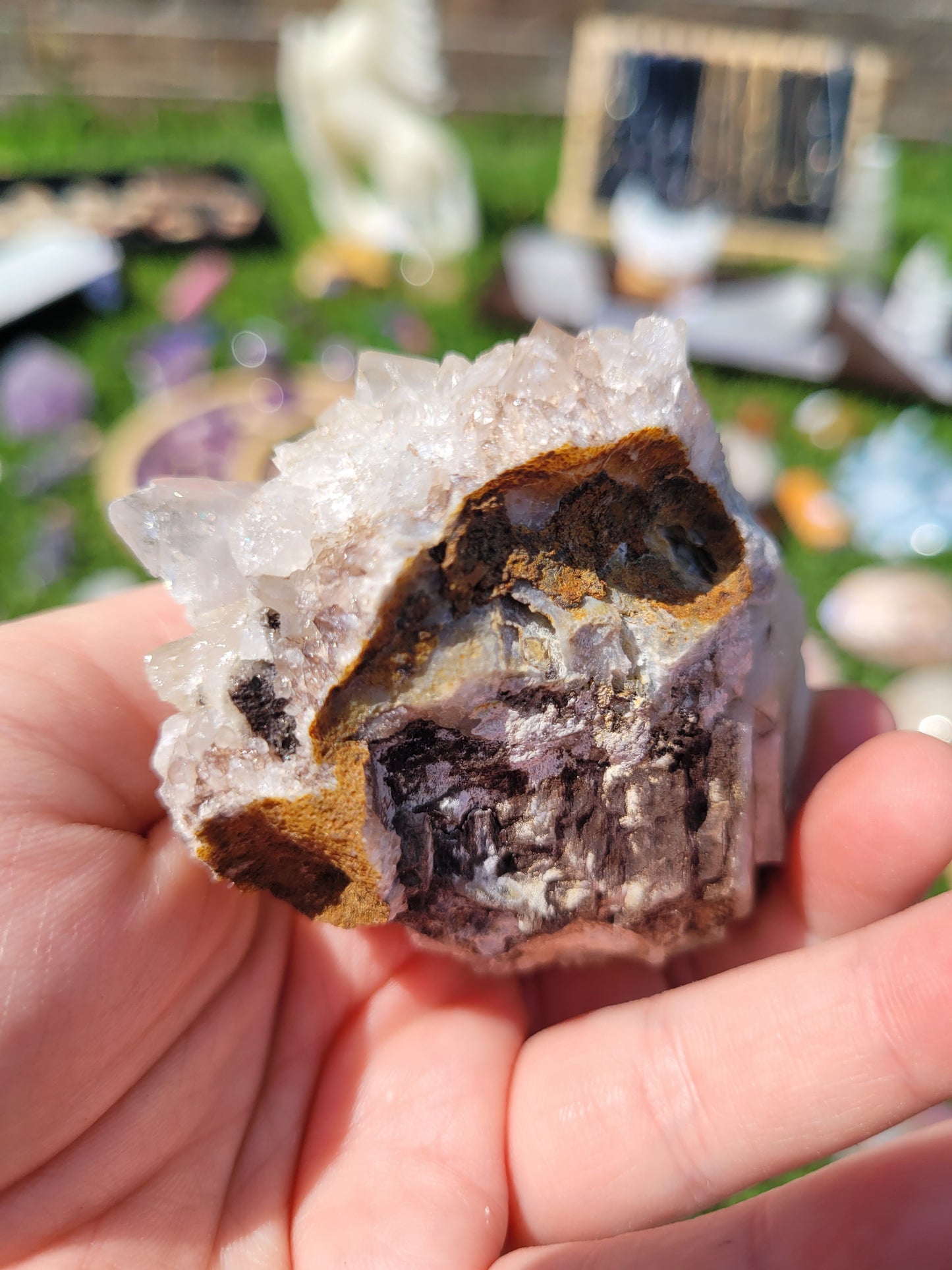 Fluorescent Dog Tooth Calcite Specimens - Albert's Mountain - Lesotho - Africa