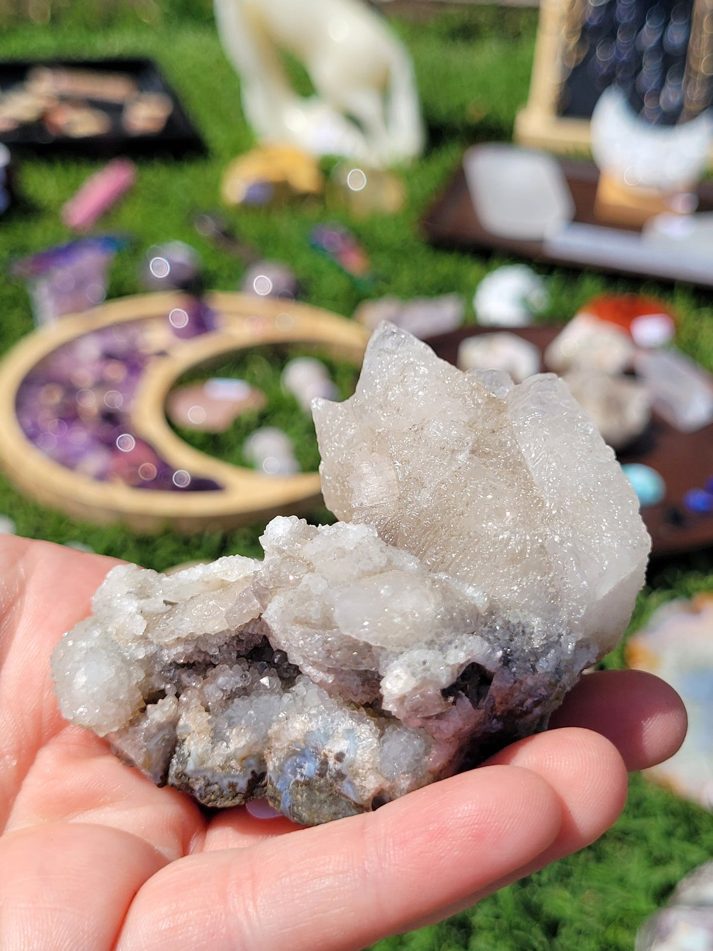 Fluorescent Dog Tooth Calcite Specimens - Albert's Mountain - Lesotho - Africa