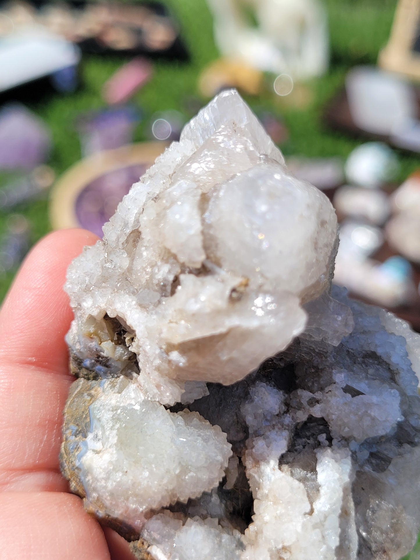 Fluorescent Dog Tooth Calcite Specimens - Albert's Mountain - Lesotho - Africa