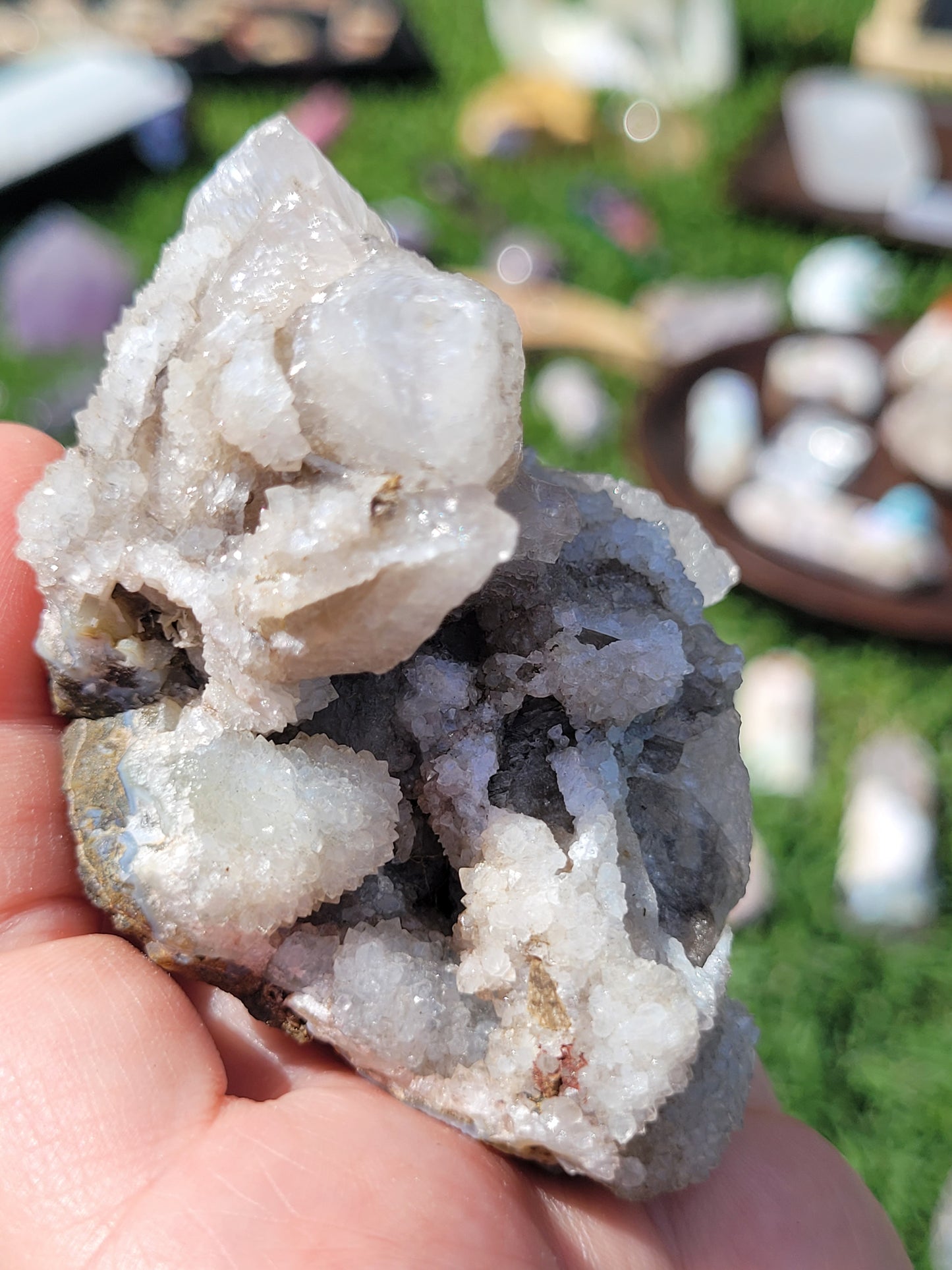 Fluorescent Dog Tooth Calcite Specimens - Albert's Mountain - Lesotho - Africa