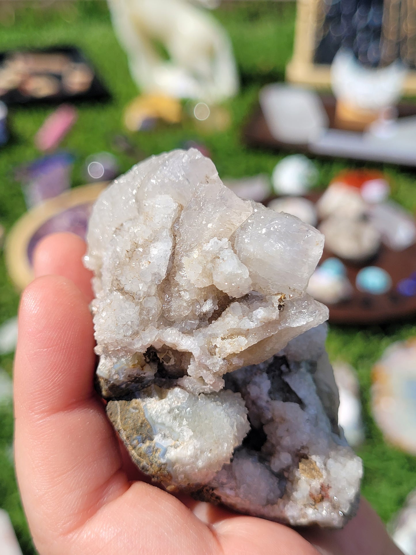 Fluorescent Dog Tooth Calcite Specimens - Albert's Mountain - Lesotho - Africa