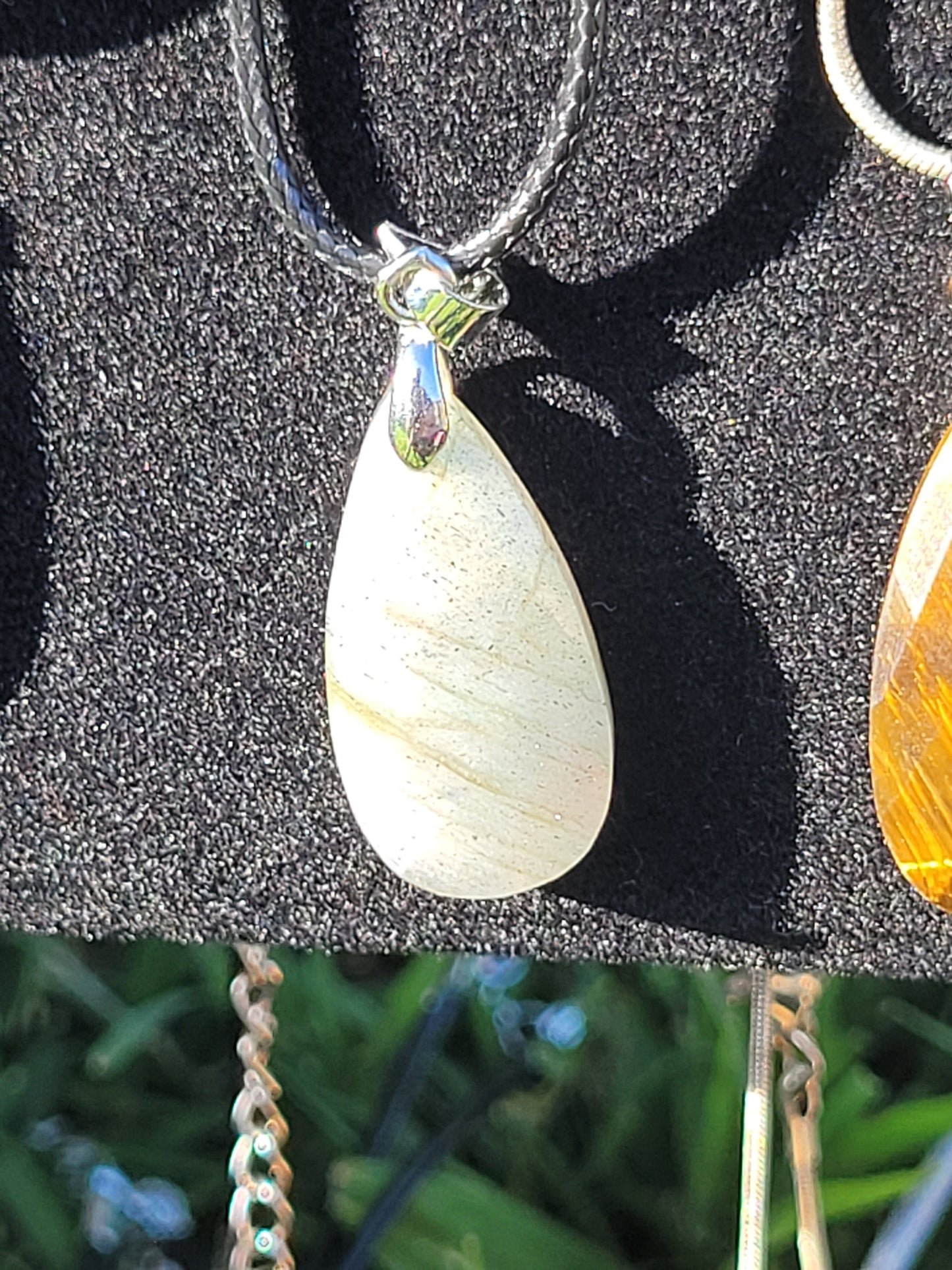 Faceted Labradorite Tear Drop Necklace