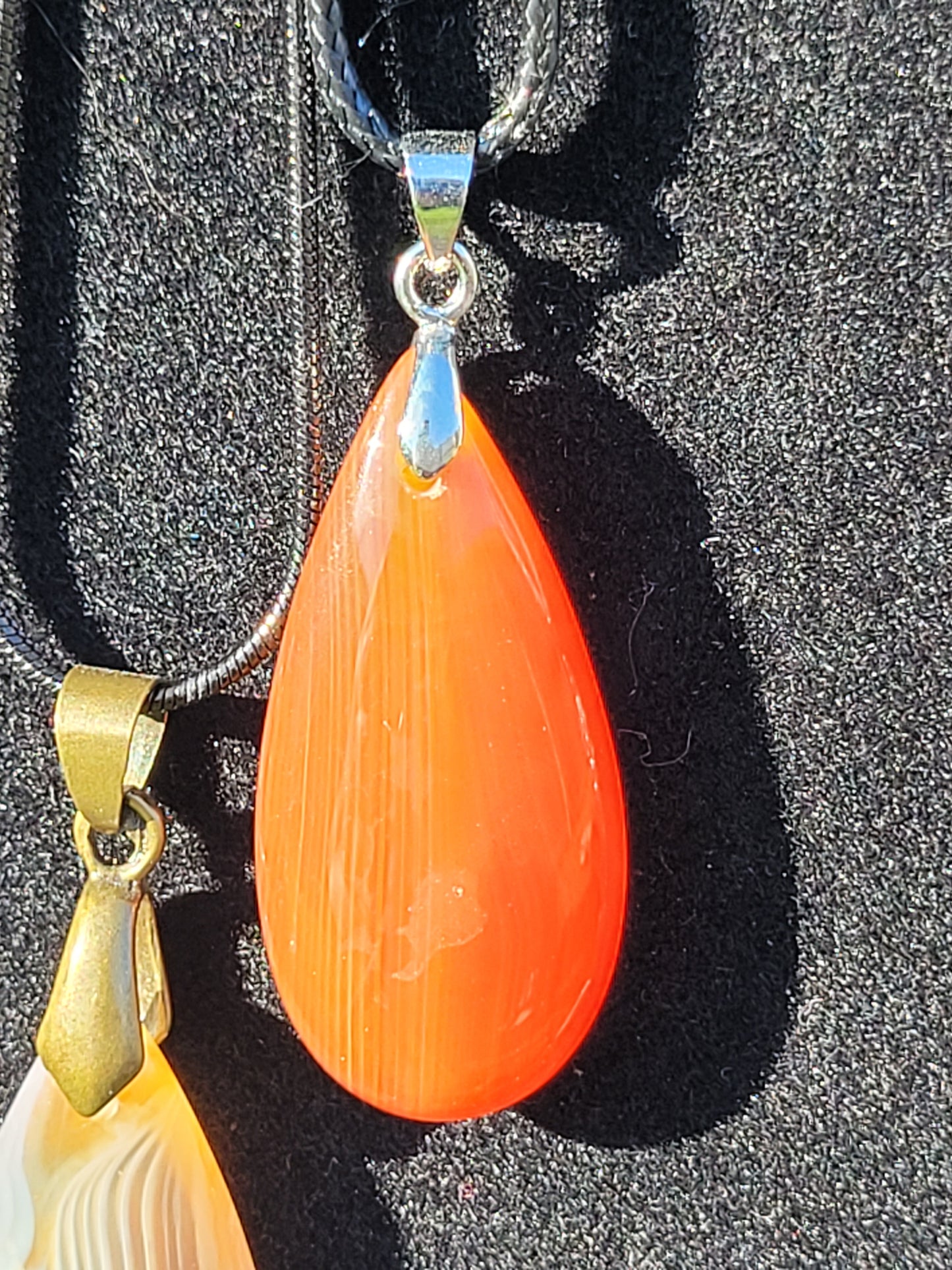 Carnelian Teardrop Necklaces