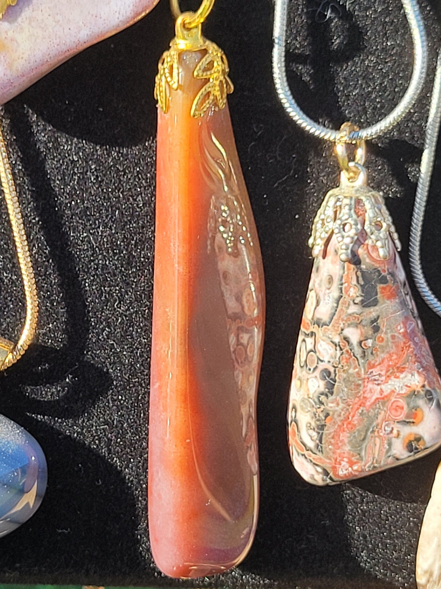 Hand Cut & Polished Crystal Pendant Necklaces - Handmade by Jahnee!