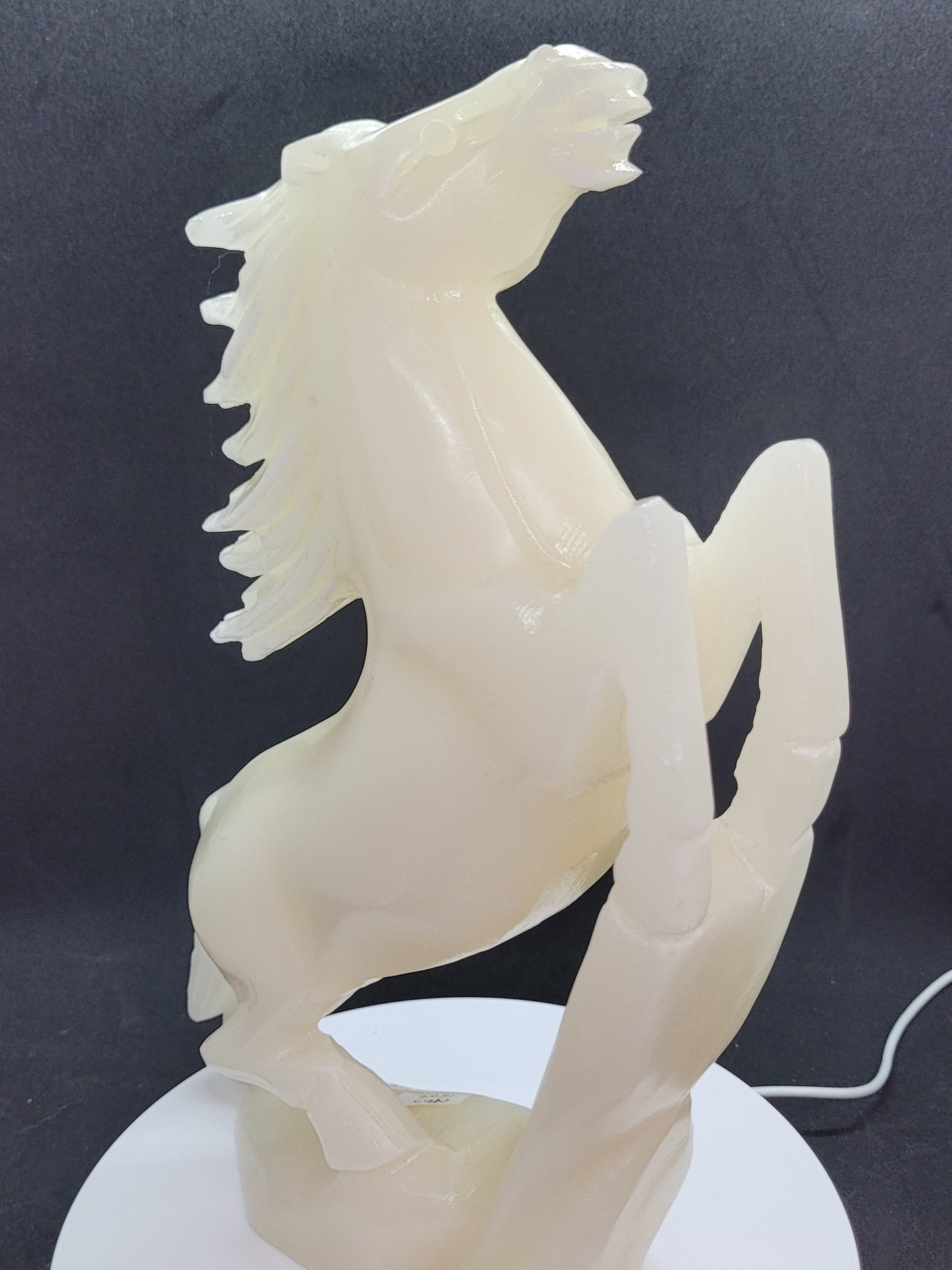 White Jade Horse Carving - XL