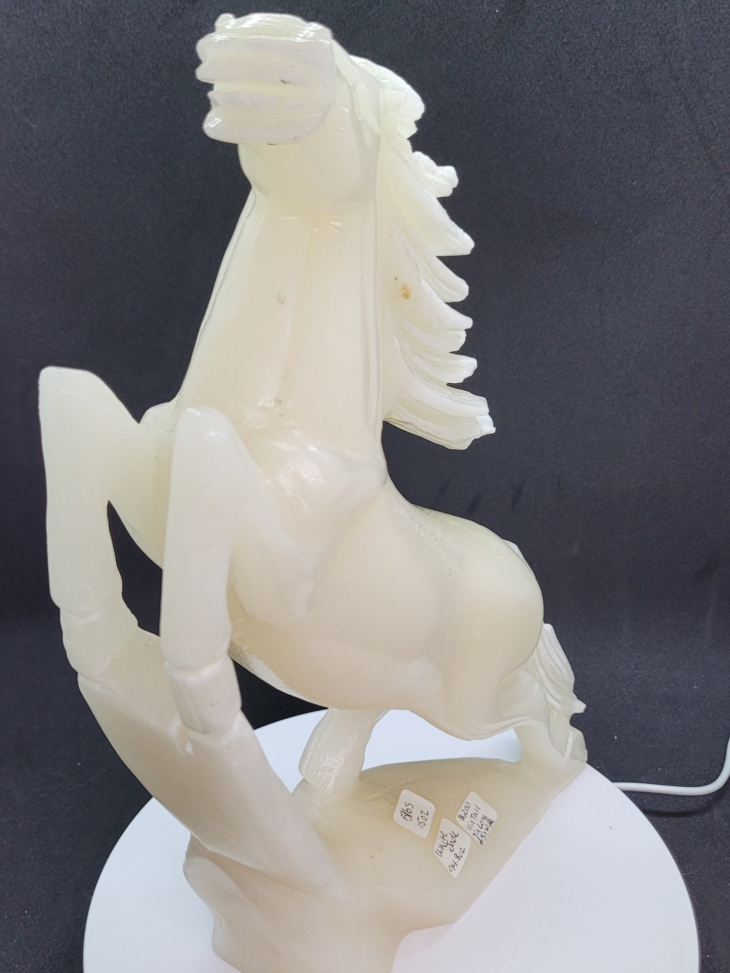 White Jade Horse Carving - XL
