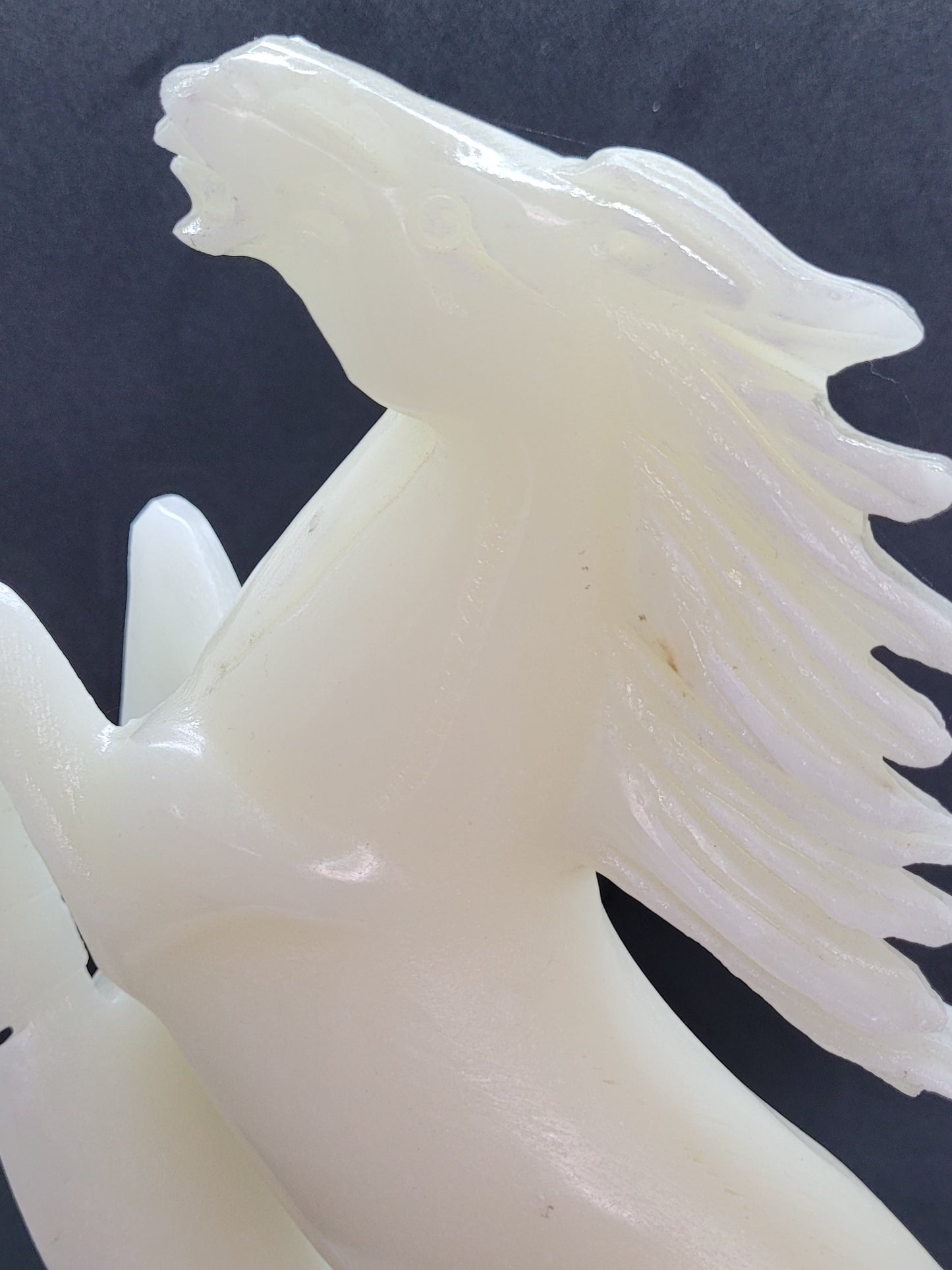 White Jade Horse Carving - XL