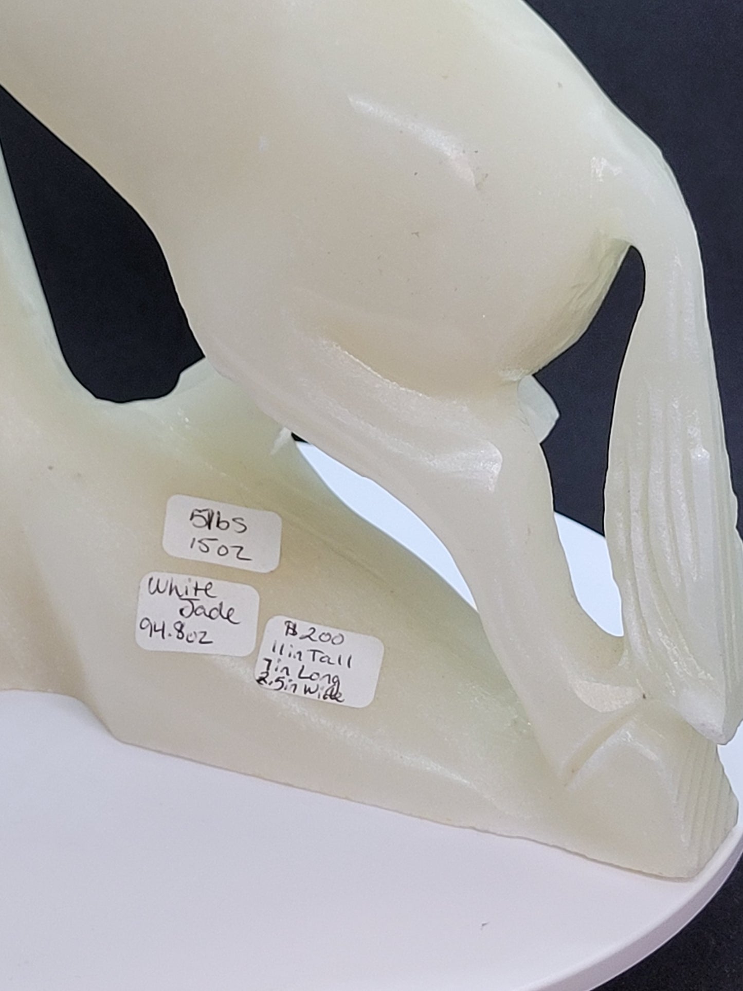 White Jade Horse Carving - XL