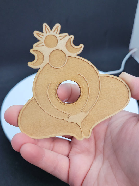 Wooden Mother Earth Sphere Stand
