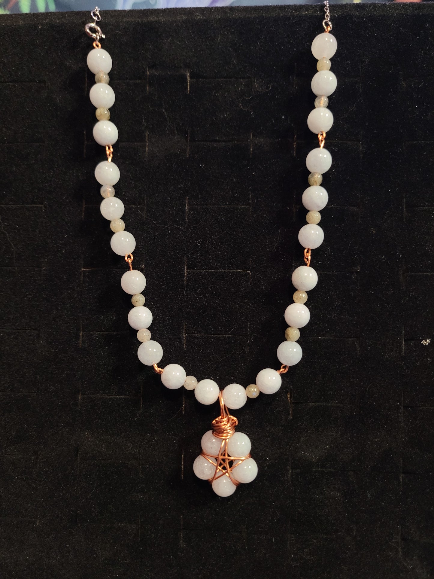 Celestial Crystal Star Pendant Necklaces - Handmade - Wire Wrapped - Natural Stones