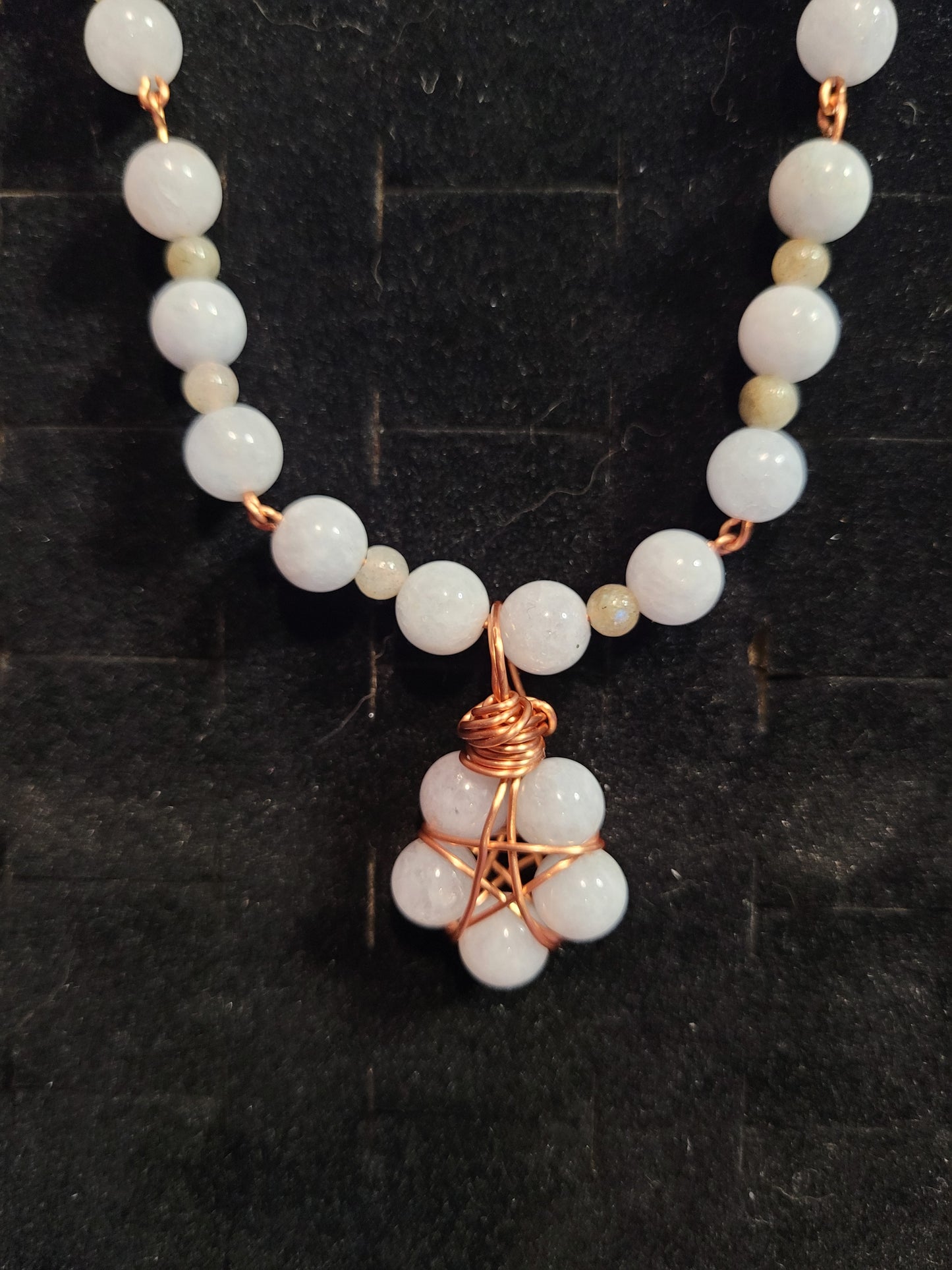 Celestial Crystal Star Pendant Necklaces - Handmade - Wire Wrapped - Natural Stones