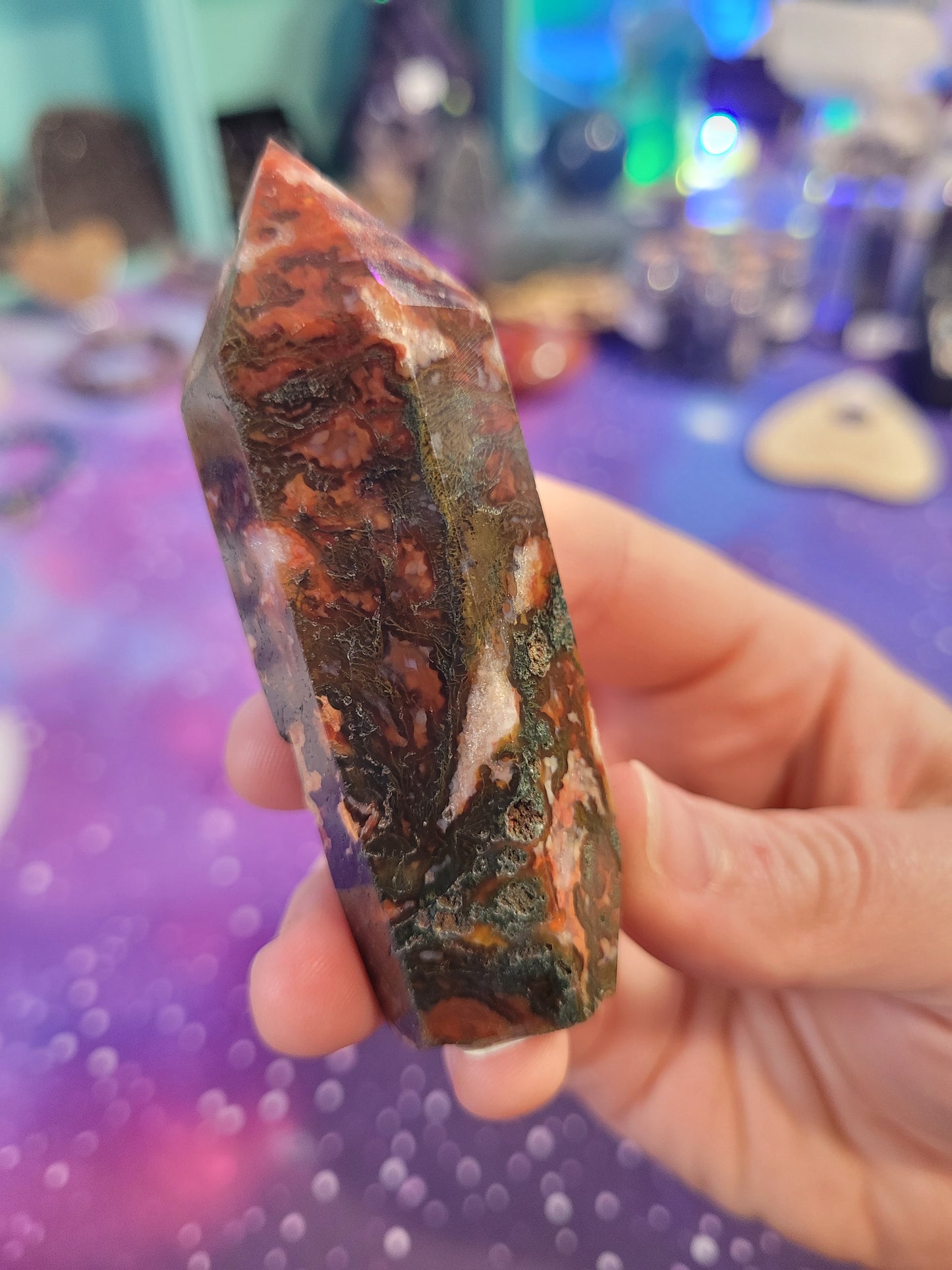 Carnelian/Moss Agate Towers