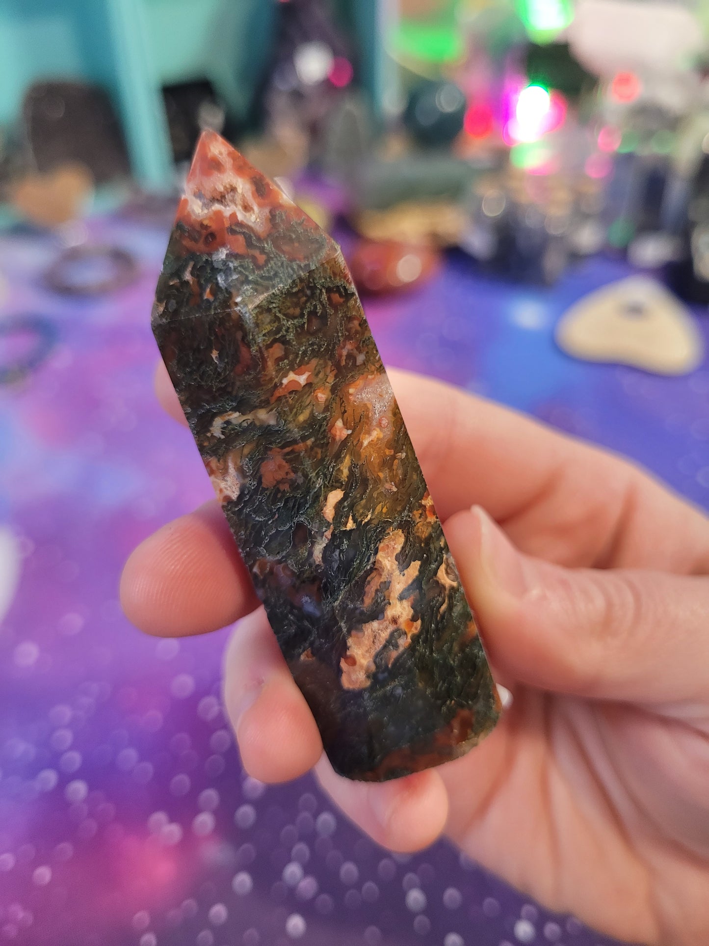 Carnelian/Moss Agate Towers
