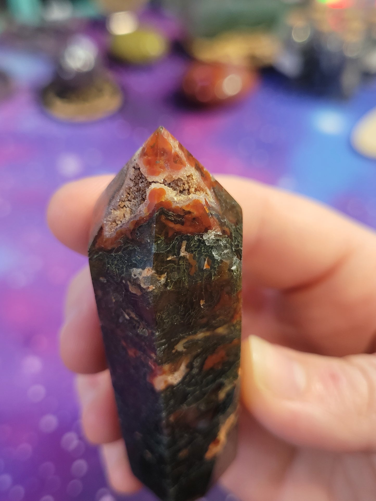 Carnelian/Moss Agate Towers