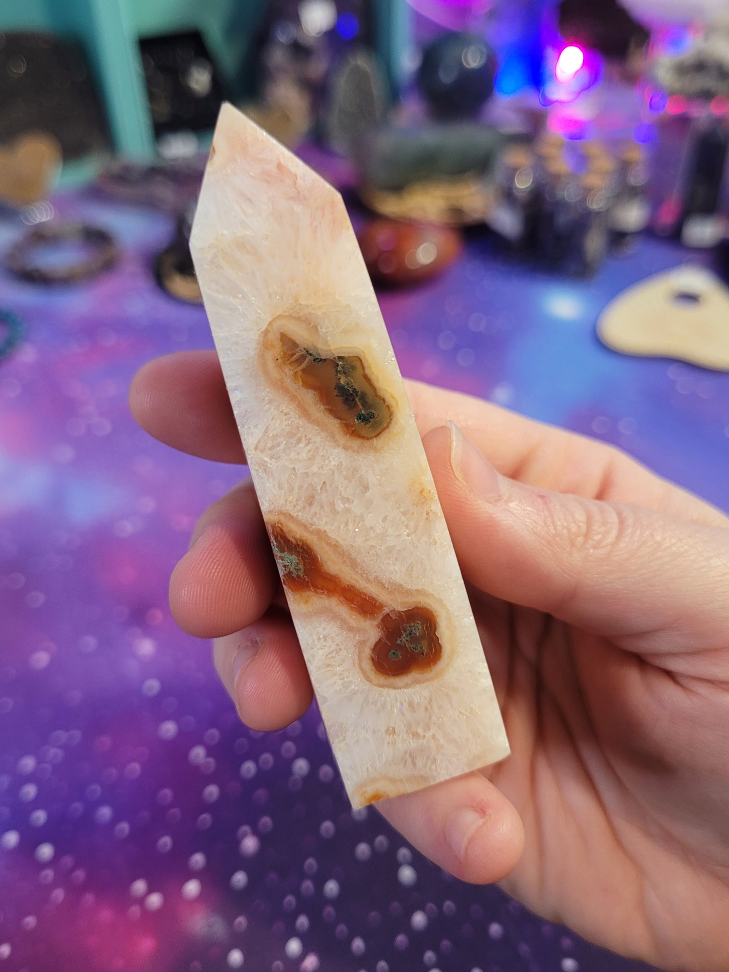 Carnelian/Moss Agate Towers