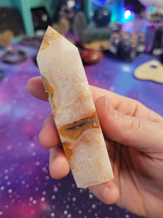 Carnelian/Moss Agate Towers