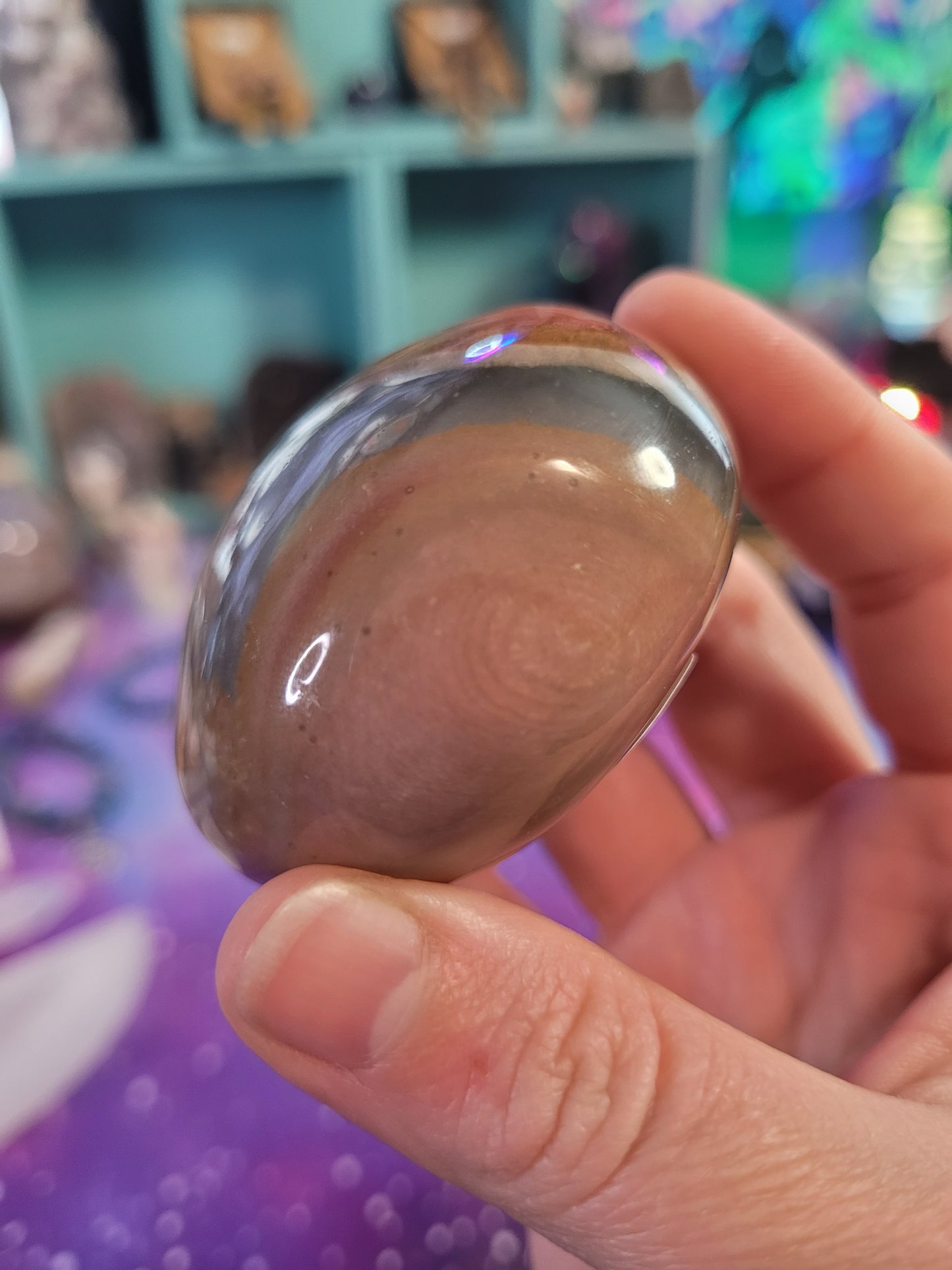 Polychrome Jasper Palm Stone