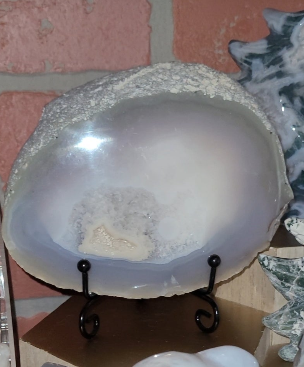 Druzy Brazilian Blue Agate Slab