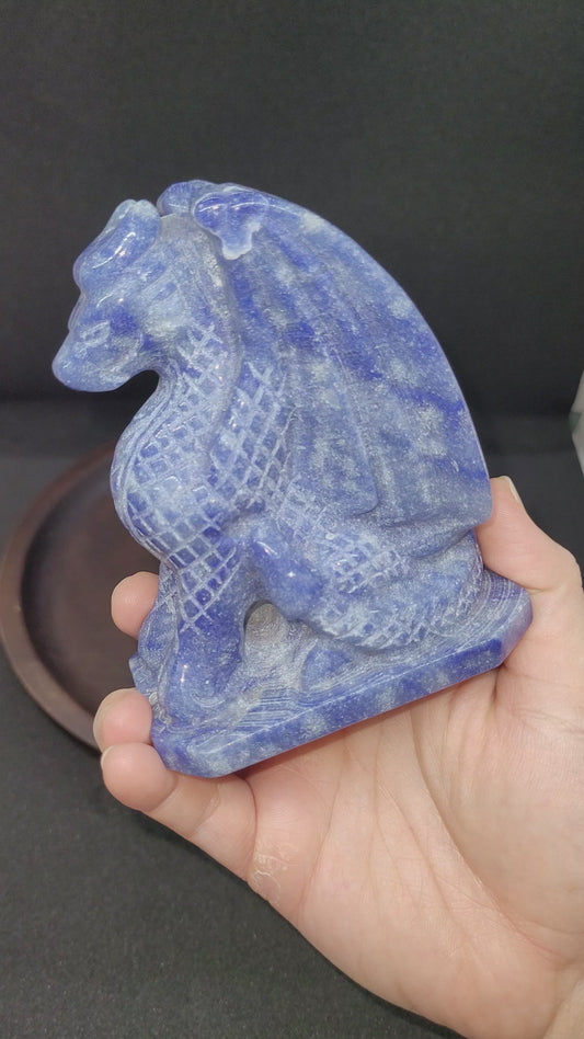 Blue Aventurine Dragon - Large