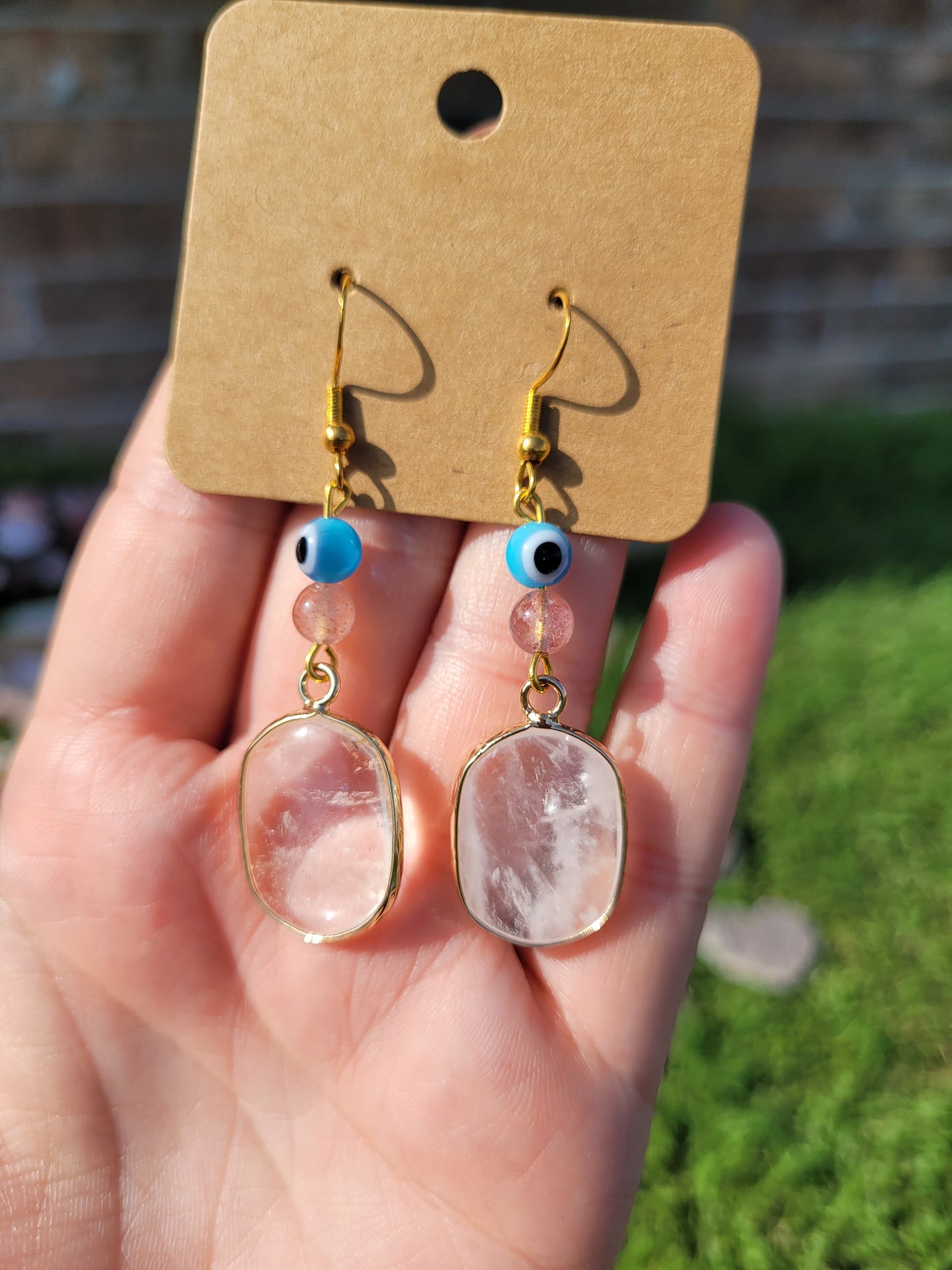 Clear Quartz Earring/ Bracelet set