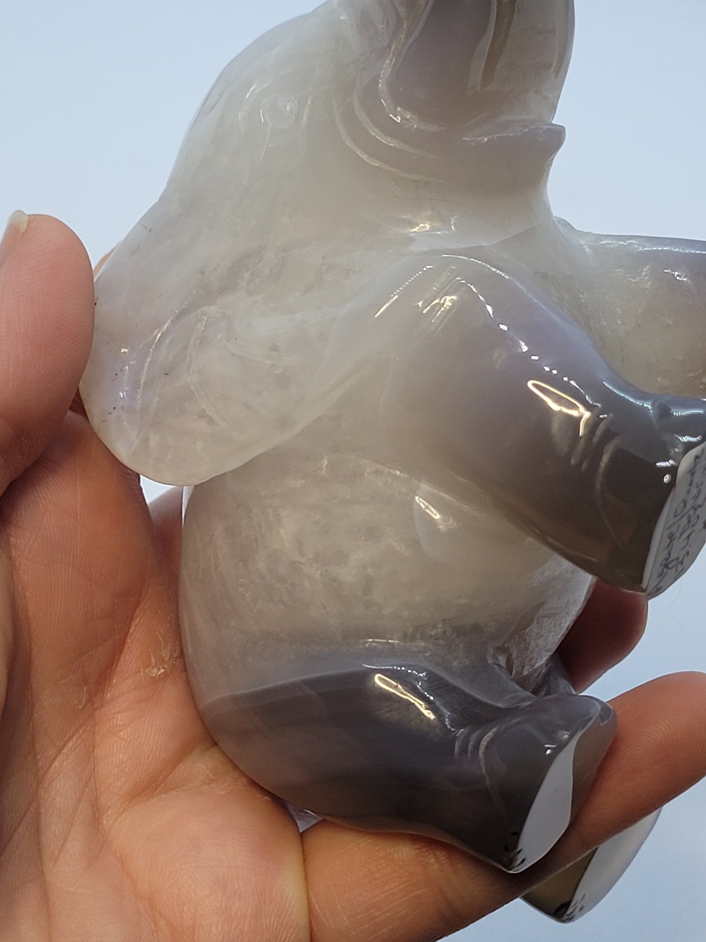 Blue agate baby elephant