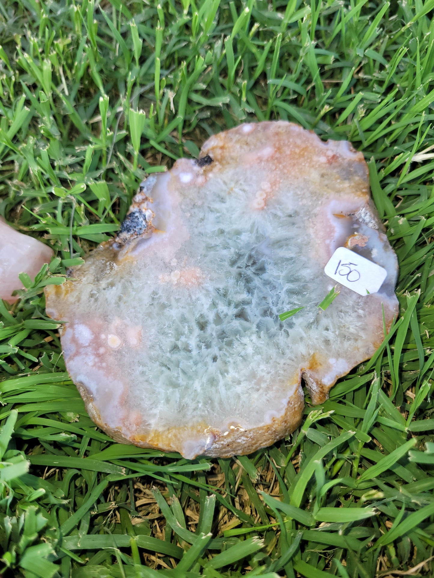 Pink Amethyst, Flower Agate, Golden Healer, Blue Agate, Green Quartz Slab
