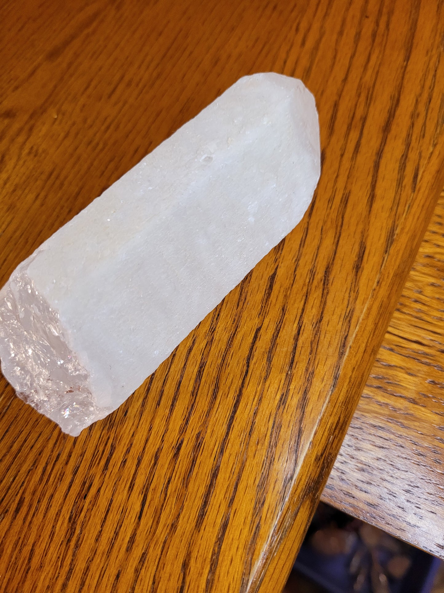 Raw clear quartz crystal points