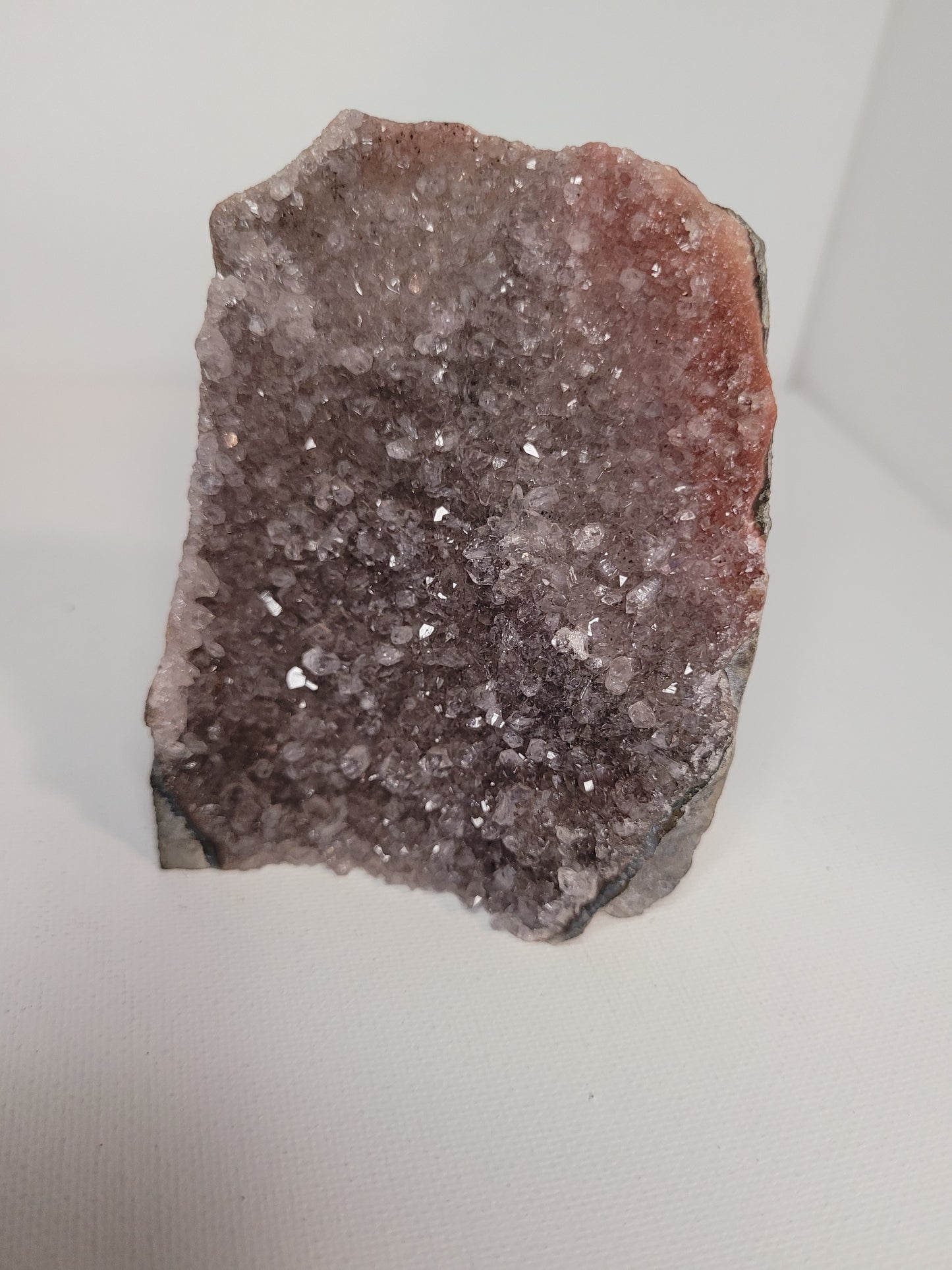 Red/ Gray Amethyst cutbase geode