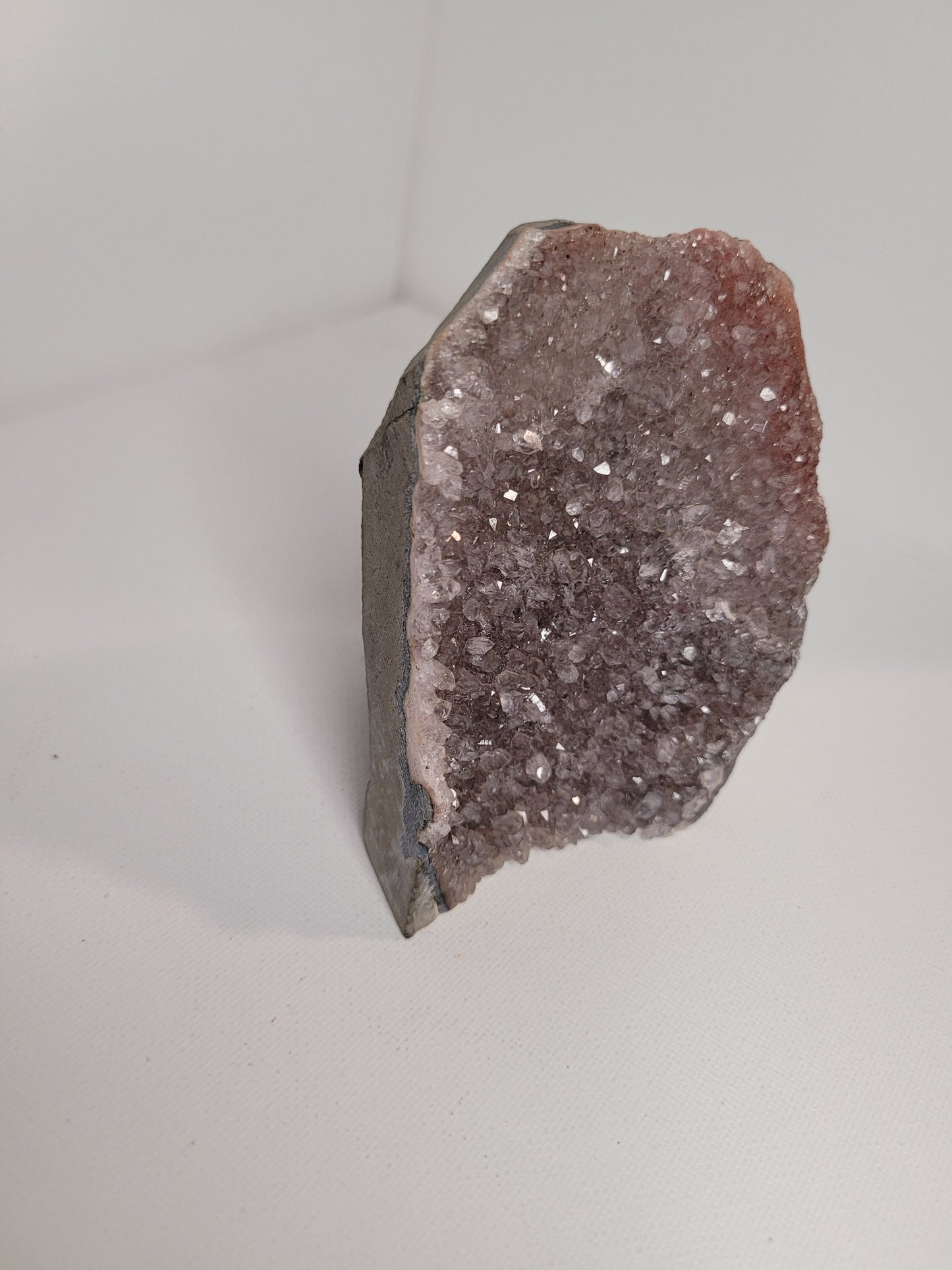 Red/ Gray Amethyst cutbase geode