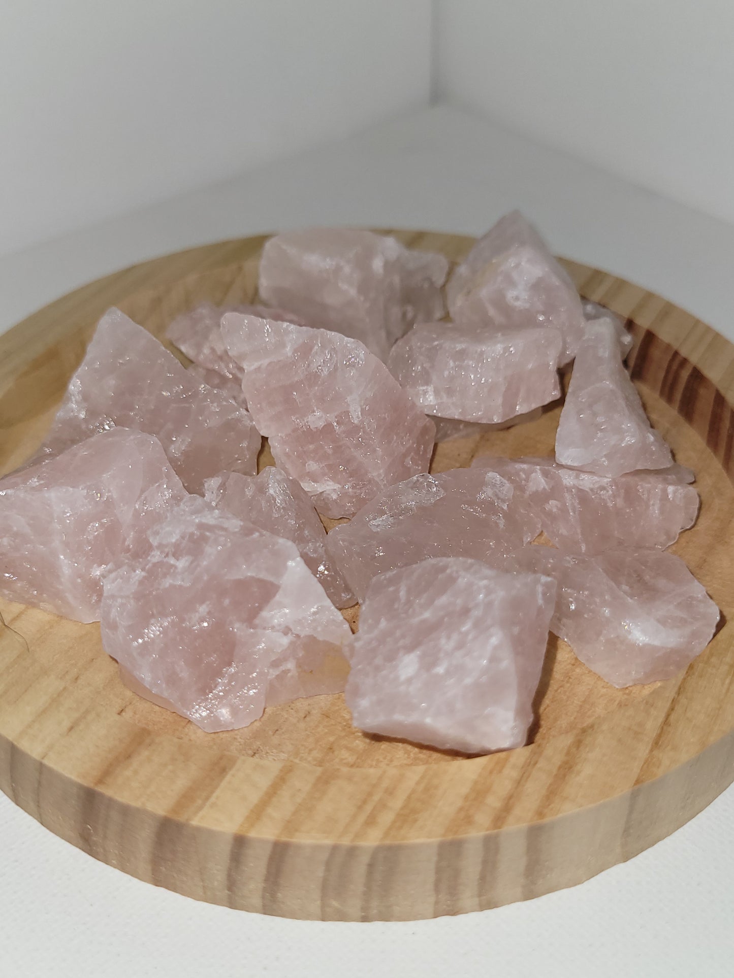 Raw Rose Quartz chunks - small